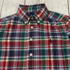 Boys (8)- Ralph Lauren Multicolor Plaid Shirt with natural stretch